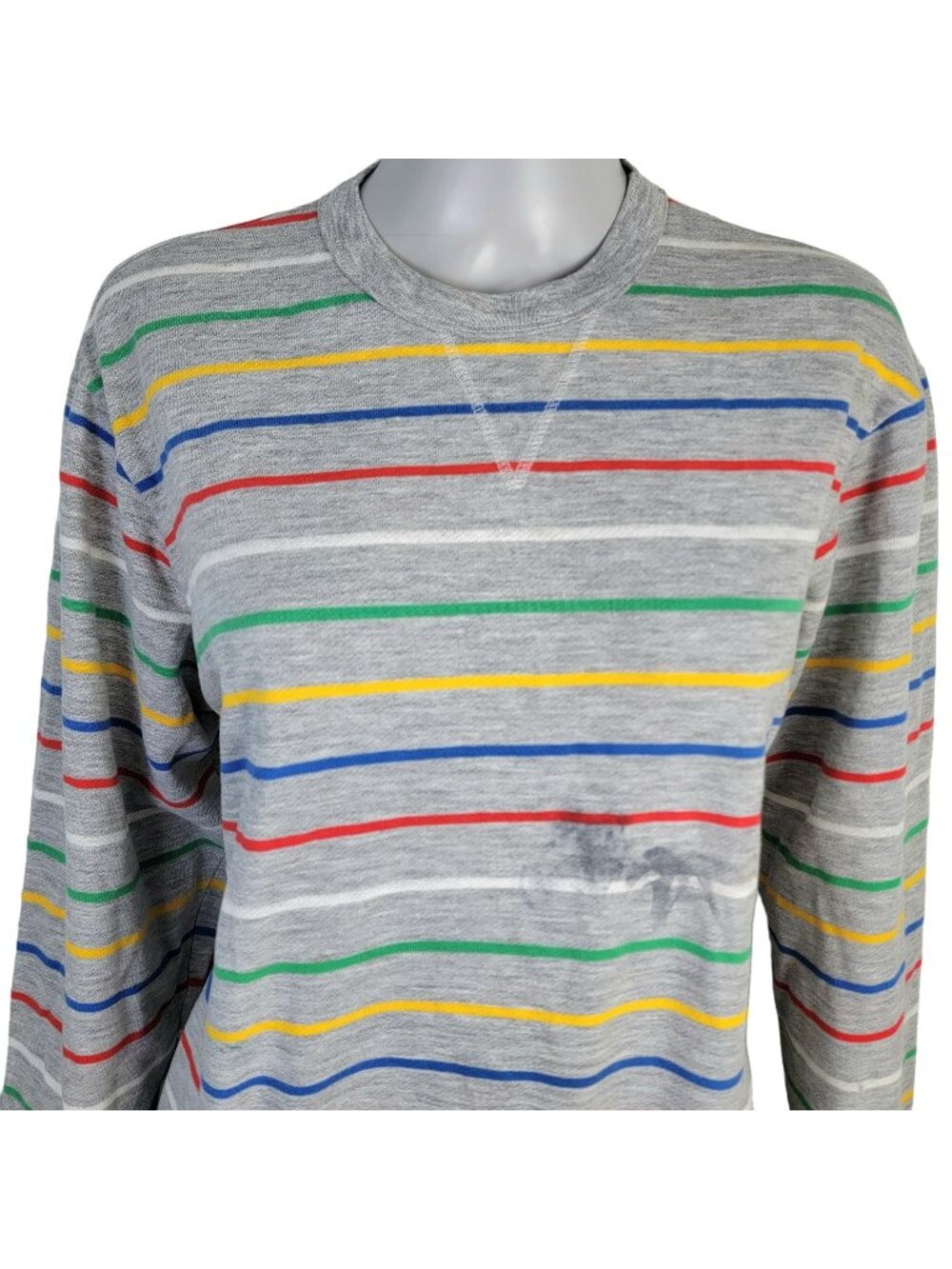 Wrangler Vintage 80s Sweatshirt Unisex XL Women Men Primary Stripe Shirt Top Fun
